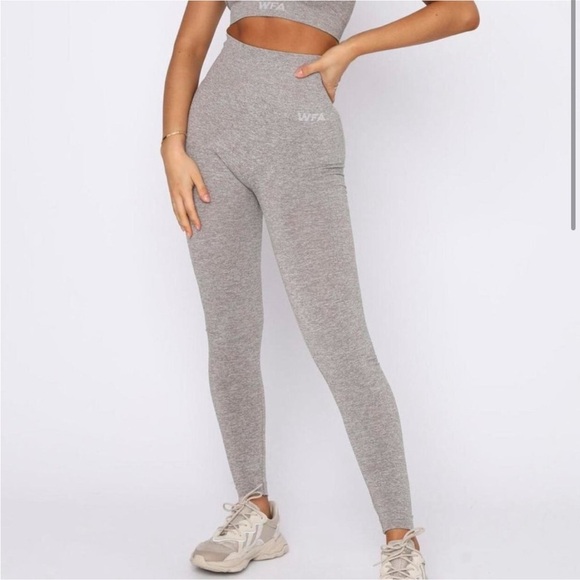 White Fox Boutique Pants - White Fox Active Taupe Marle Seamless High Waisted Leggings